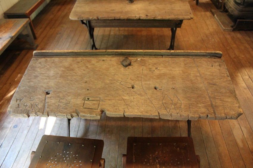 Back when W.S. left his mark on his school desk, his school had kids and classes instead of adults and concerts. But in both cases the Rock Valley Schoolhouse brought a community together.