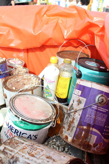 Household hazardous waste will go in a truck with other waste of its kind, to specialized treatment facilities.