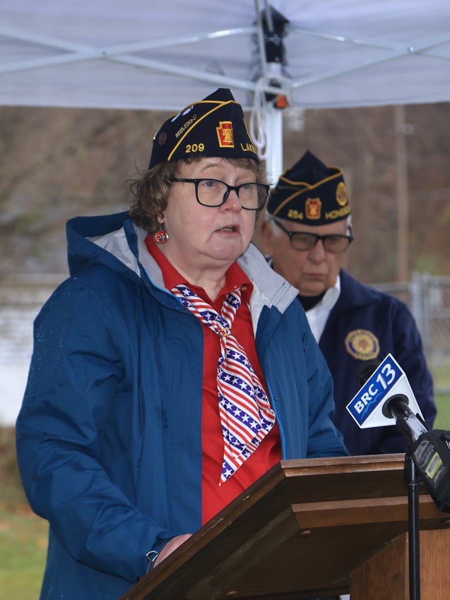 Victoria Wargo, veterans services officer in Wayne County, served as the guest speaker for the Honesdale Veterans Day program.
