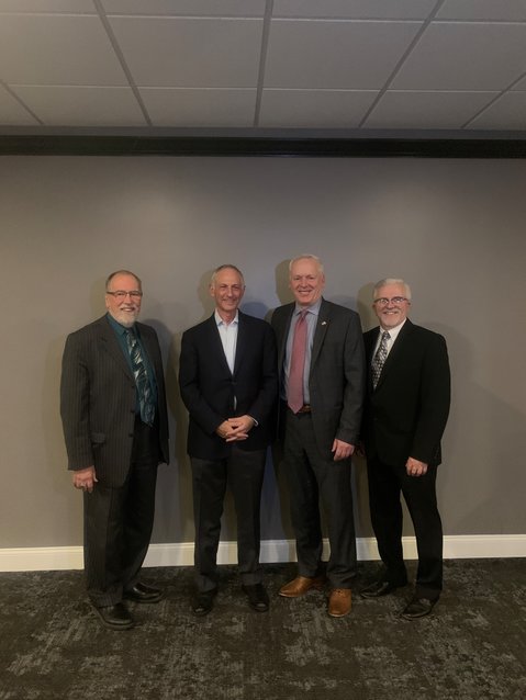 Bringing urgent care to Pike. Pictured are Anthony Waldron, left; Dr. Mark Schiffer, senior vice president for strategic alliances at Northwell Health; and Matt Osterberg and Ronald Schmalzle. ..