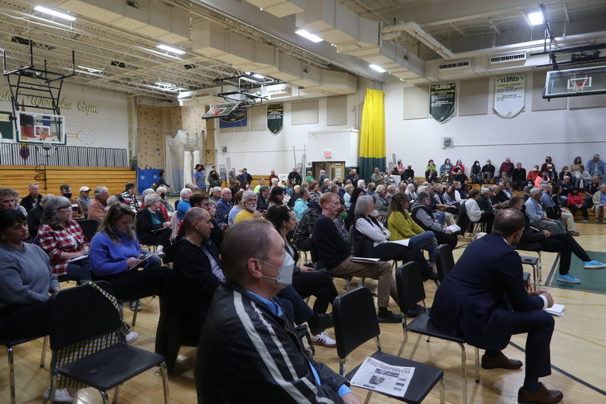 One hundred and twenty five residents attend a September 26 public hearing, participating in the public process for the redevelopment of Kittatinny Campgrounds in Barryville as Camp FIMFO.