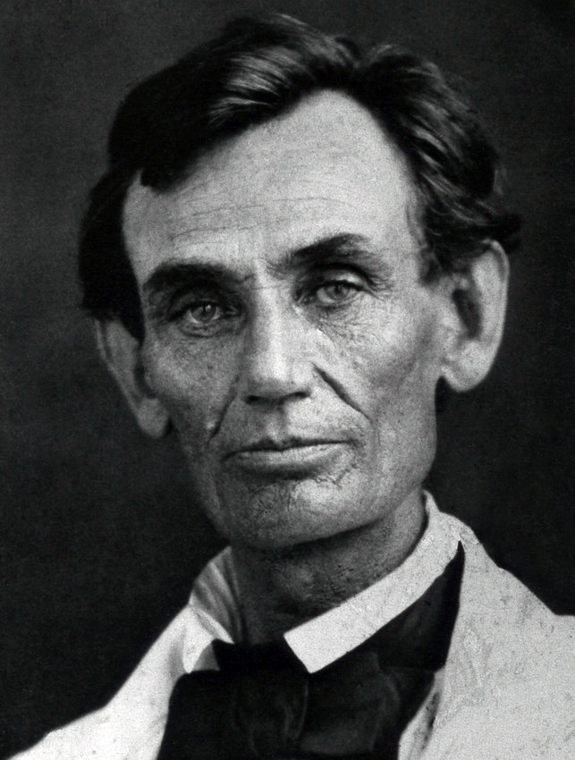 Abraham Lincoln in 1858. Portrait by Abraham Byers.