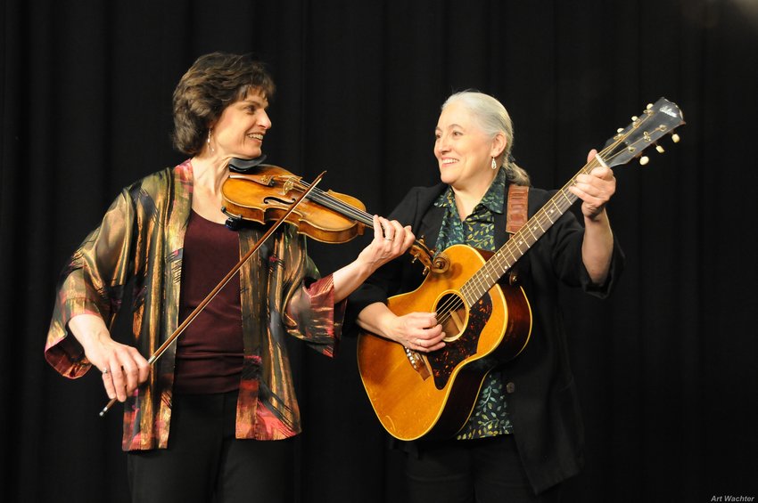 The Simple Gifts duo will perform at 7 p.m. on Thursday, February 23 at the Good Shepherd Episcopal Church, 110 W. Catharine St. Pictured are Linda Littleton, left, and Karen Hirshon.