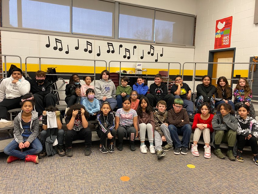 Students at the Benjamin Cosor Elementary School in Fallsburg are learning about theater arts as they work on a performance, which will be held in May at the Sullivan County Dramatic Workshop's Rivoli Theatre in South Fallsburg.