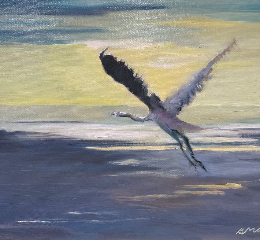 “Flight,” by Barbara Alice Moir, oil