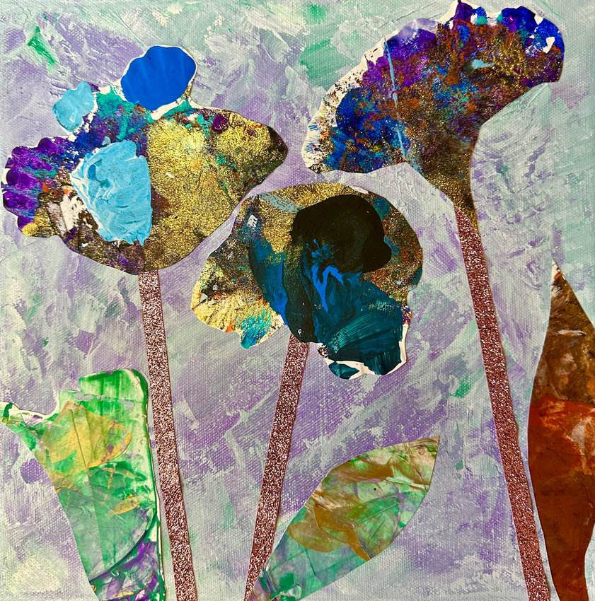 "Spring Fever," mixed media on canvas, by Rena Hottinger