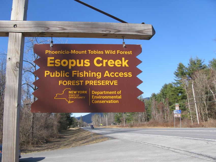 The DEC's fishing access sites provide parking and a path to public fishing rights.
