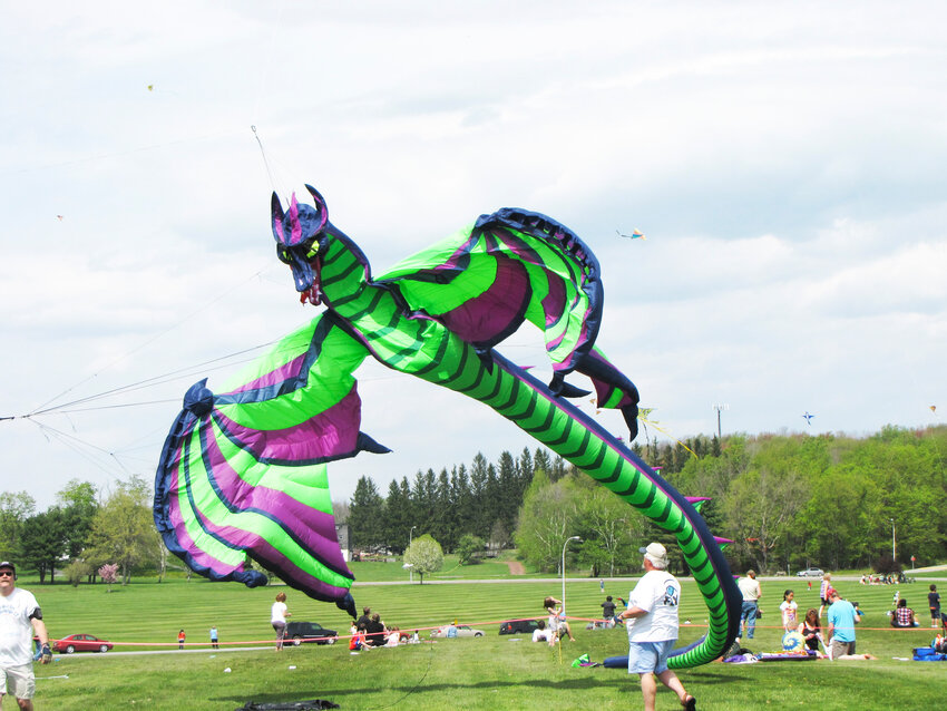 A dragon kite at a past SUNY Sullivan Kite Festival.