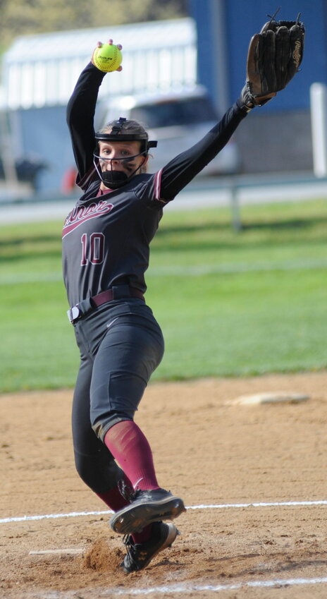 A pitcher’s pitcher. Mackenzie Carlson, starting pitcher for the Lady Wildcats.