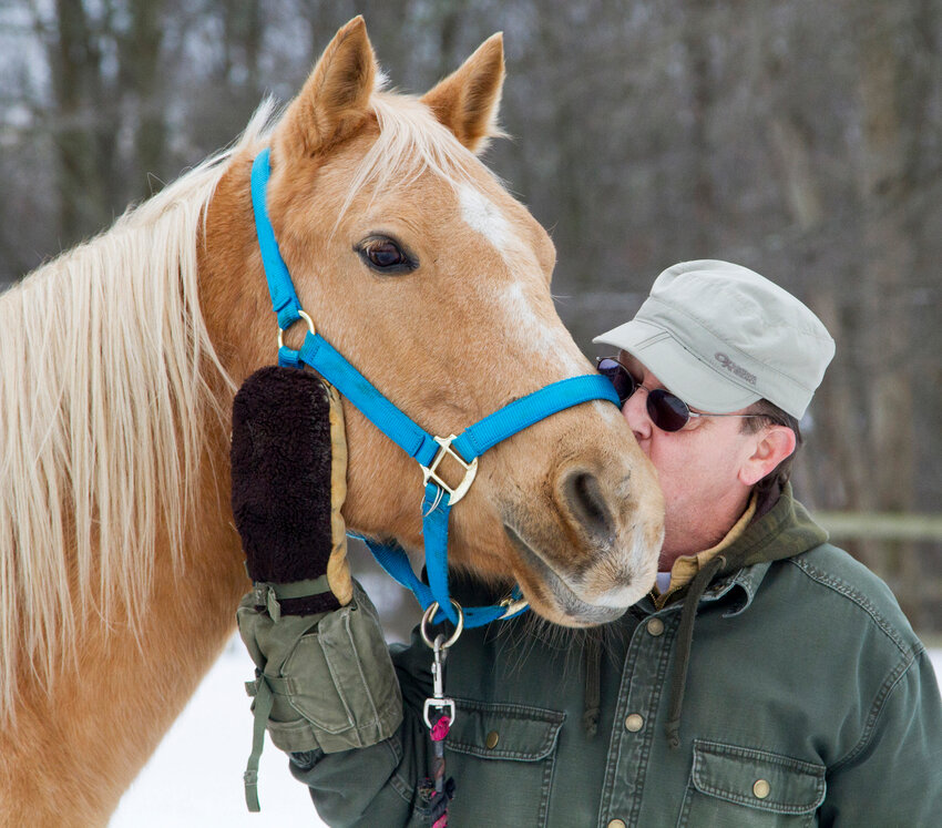Veteran Gary Rusnack connects with one of GAIT’s horses.