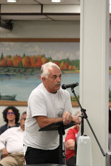 Joseph Curreri, former member of the Tusten planning board, speaking at a Monday, June 12 meeting of the Tusten Zoning Board of Appeals.
