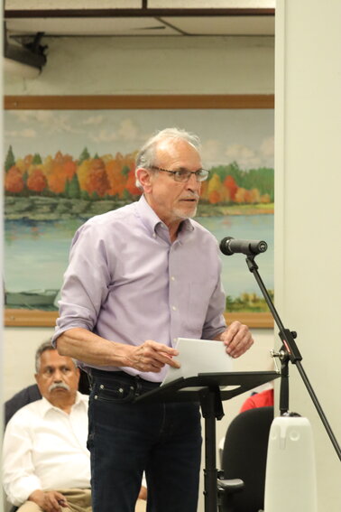 Ben Gailey, lawyer for the Narrowsburg Union, presenting at a Monday, June 12 meeting of the Tusten Zoning Board of Appeals.