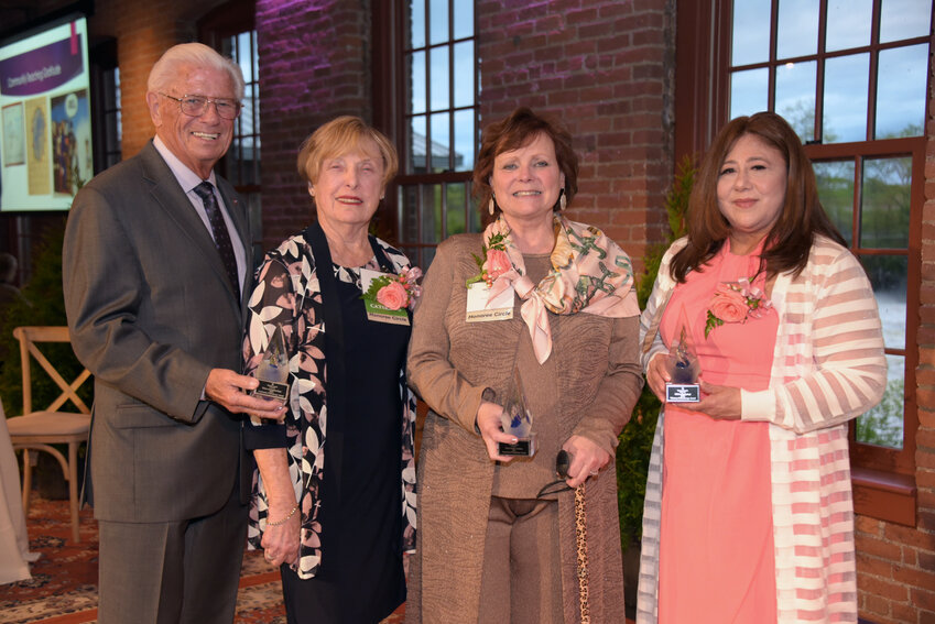 Honorees Bob and Eileen Ernst , on the left, are pictured with Maureen DeStephano and Miriam Bacigalupi.