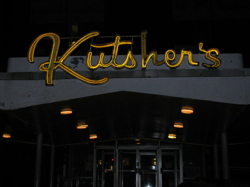 The neon sign for Kutsher's Hotel and Country Club, located near Monticello.