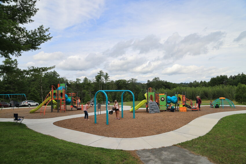 Fun on the playground at Damascus Park. Phase 1 has been completed and the ribbon was cut on August 14.