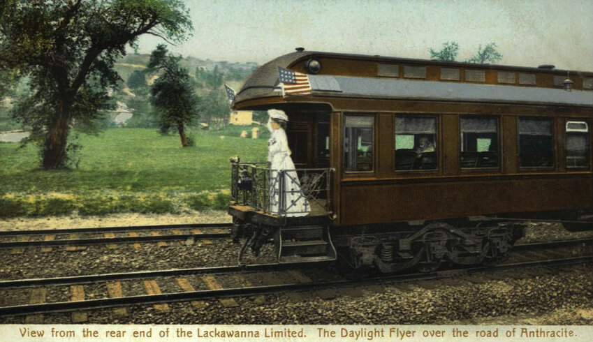 A 1906 postcard promotion for the Lackawanna Limited