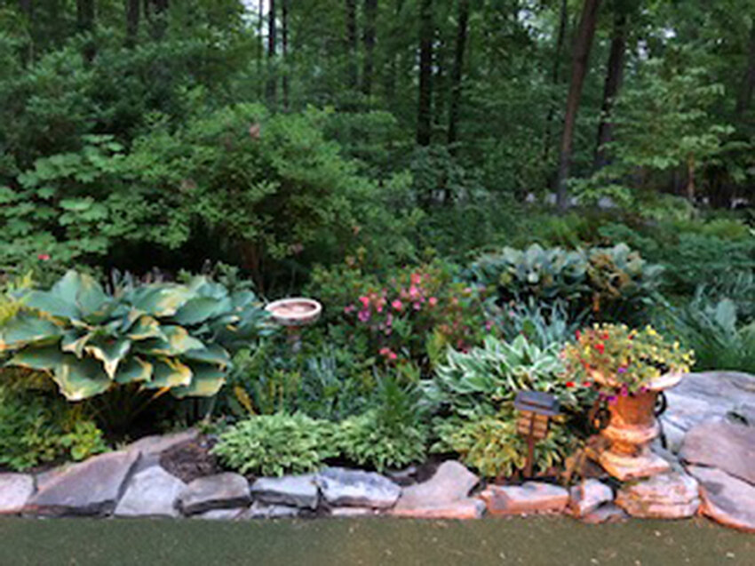 Lush greenery brings peace of mind in a garden featured in a past tour. The garden tours support Wayne Memorial Hospital in Honesdale, PA.