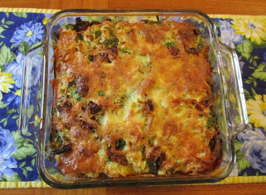 Cheese and herb strata