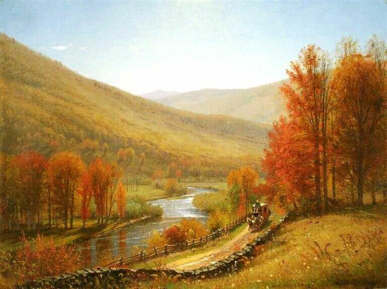 "Scene on the Upper Delaware River" by Worthington Whittredge