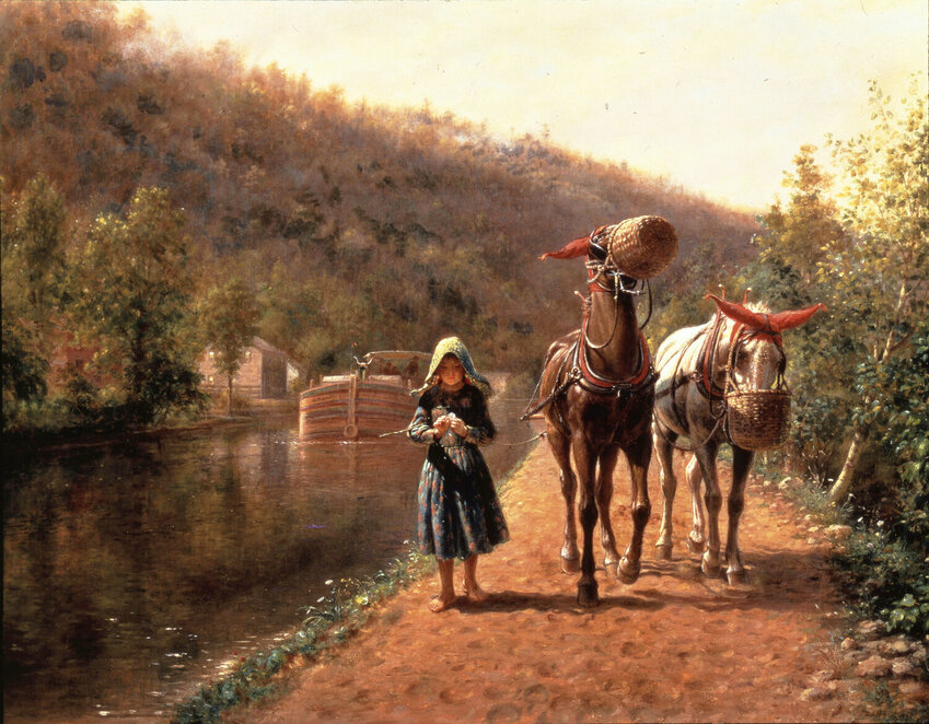 The E.L. Henry oil on canvas painting "On the Towpath" (1891) that helped inspire The Kate Project.