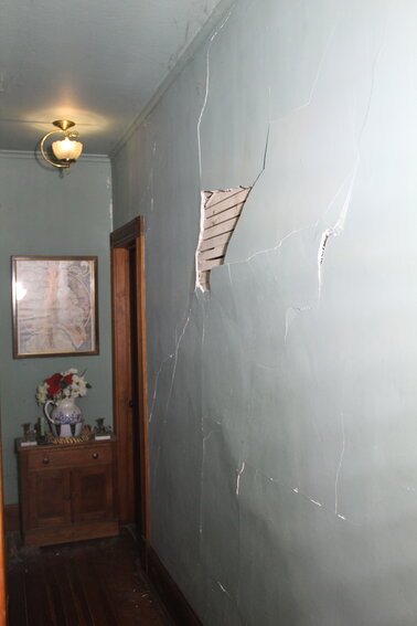 See the bulge on the right? No? Well, it was a lot worse before part of the wall fell off. Behind that bulge lurked the Corpse. Granted you cynical adults can make cracks about how the Corpse had to be as thin as paper to live there, but I feared that bulge as a kid.
