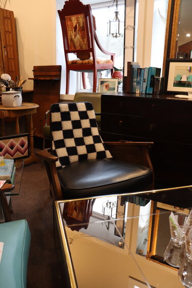 This chair was Seikaly's favorite piece on the ReStore floor at the time of this interview. The wife of the family she got it from considered it the ugliest chair she'd ever seen in her life, said Seikaly. "I have been trying to design a family room in my house around this chair, and I've kind of been waiting for someone else to walk in and love it as much as me, [but] it's been here since the summer, and no one gets it."