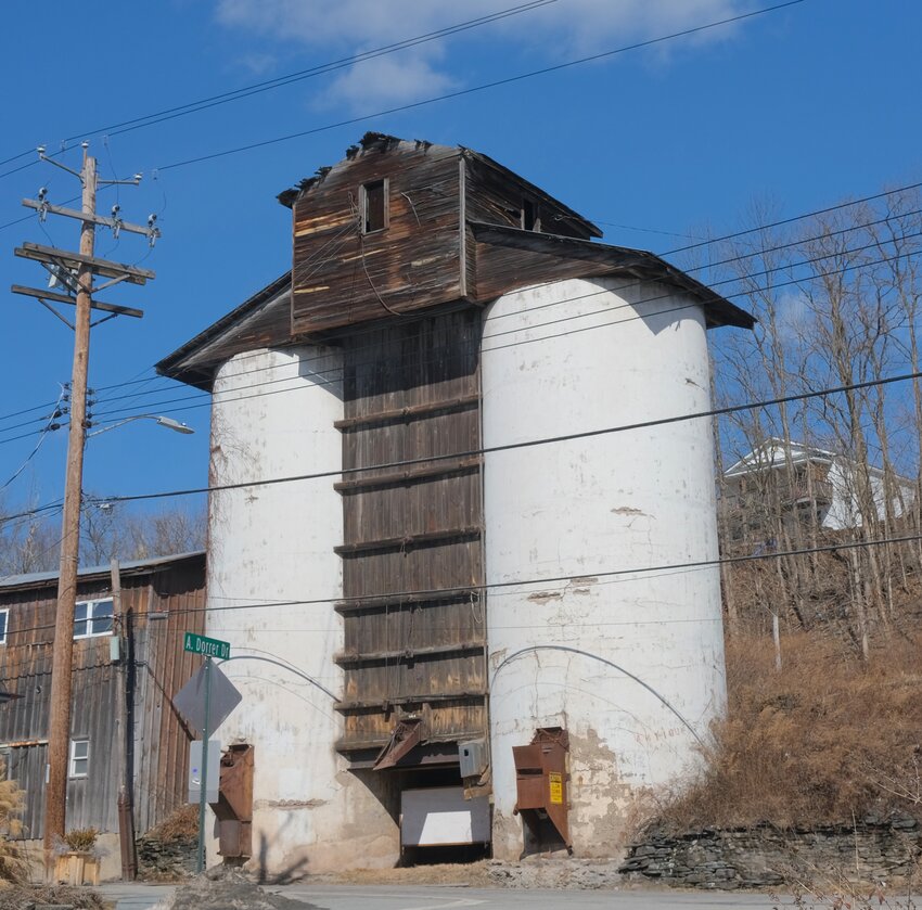The Callicoon coal silos are currently in a state of disrepair.