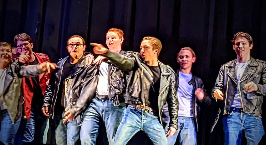 The greasers take the stage at a recent performance of &quot;Grease&quot; at the Honesdale Performing Arts Center.