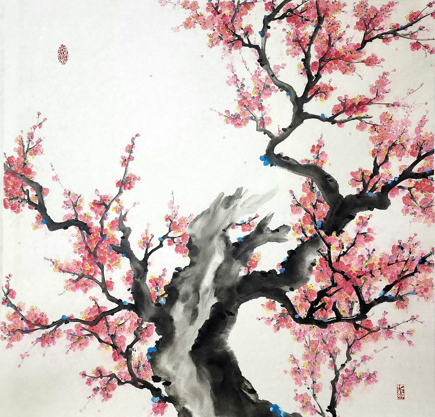 &quot;Blessing Life,&quot; a watercolor by Yeoshin Hwang. Hwang's works are on display at the ARTery.
