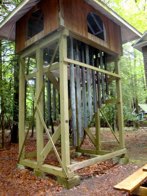 The chimes at Lacawac Sanctuary need restoration.