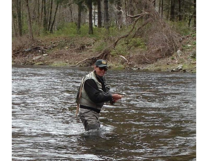 Bert fishing one of his favorite rivers, the Esopus Creek.
