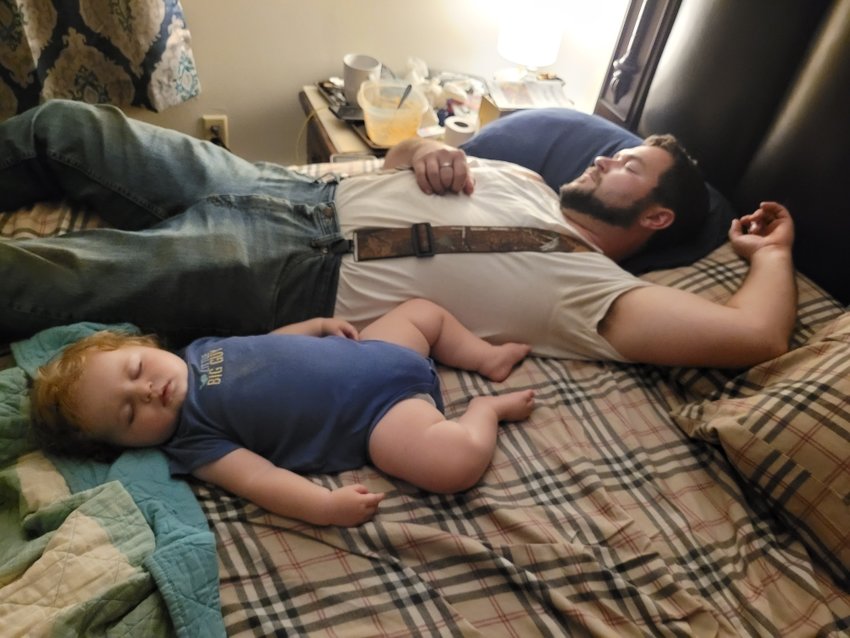 The post-dinner nap is nothing new, but I'll have to talk to Grandpa about copyrighting the term &quot;snore circle.&quot; My son had the hang of it from a young age.