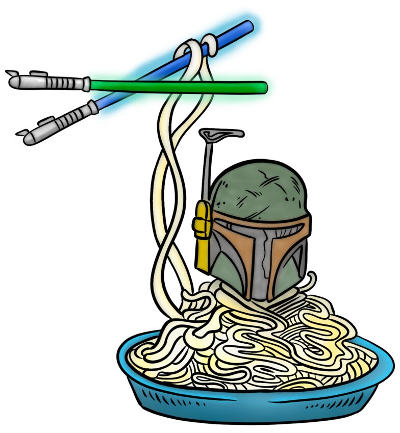 &ldquo;More cheese? As you wish.&rdquo;  - Boba Fettuccine, probably.