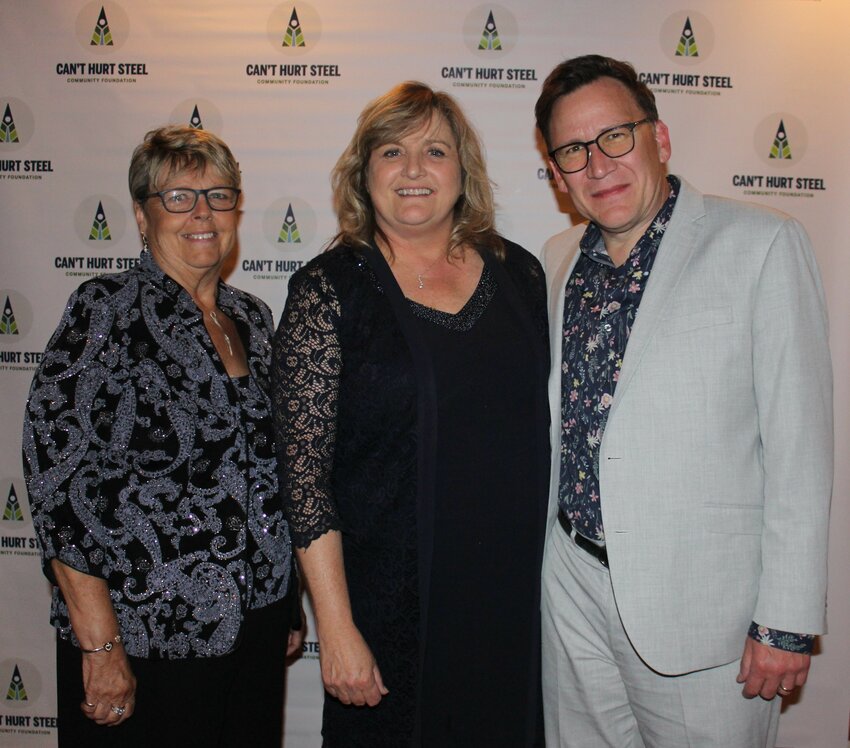 Alice Foster, left; Linda Hazen; and Conio Loretto were honored for their service to their community by the Can&rsquo;t Hurt Steel Community Foundation at a fundraising gala...