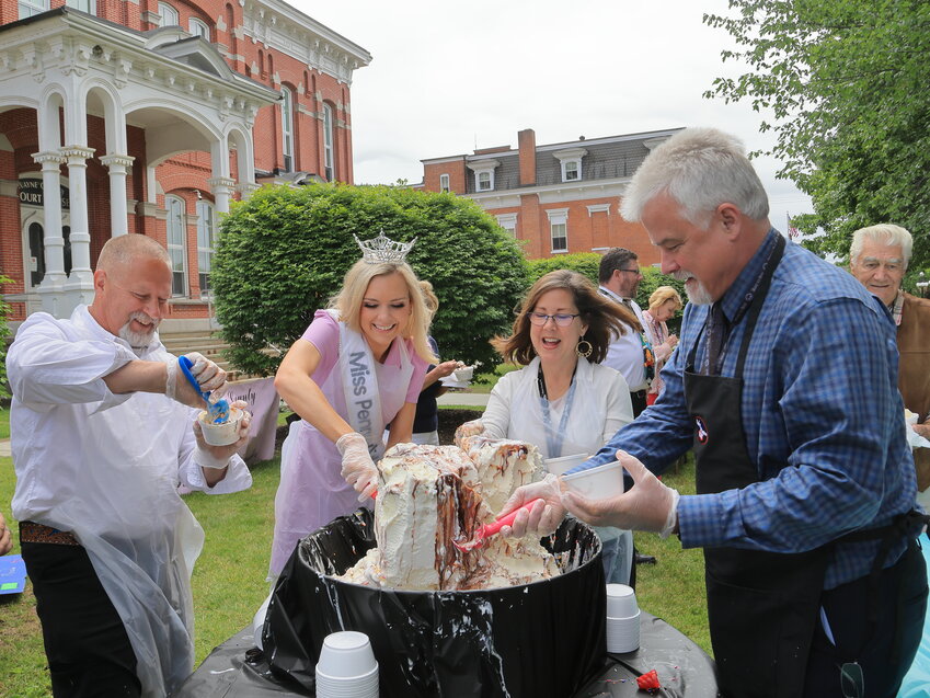 The Commissioners&rsquo; team is captured in the moment while dishing up ice cream sundaes.