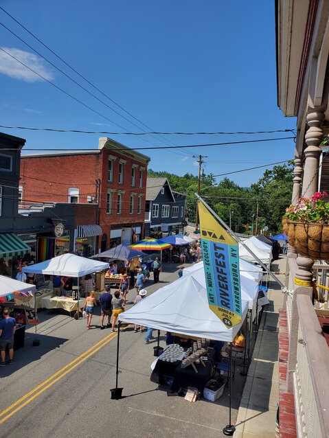 Narrowsburg's Main Street is hopping at a past Riverfest.