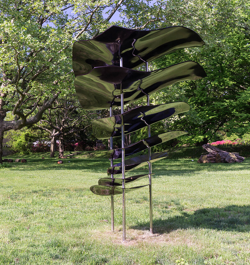 The scuplture &ldquo;untitled (2nd Tier)&rdquo; by Bernard Klevickas is on display at the Art Garden.