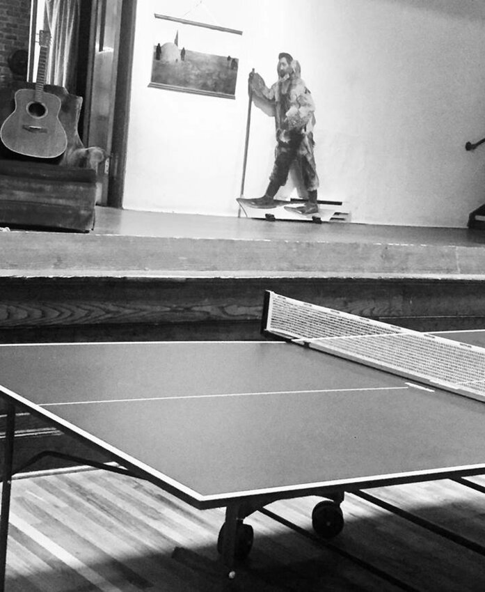 The new ping-pong table at the county museum in Hurleyville.