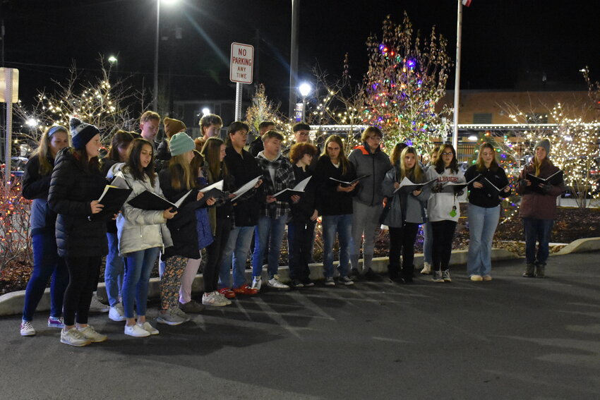 The Honesdale High School chorus performed at Love Lites in early December.