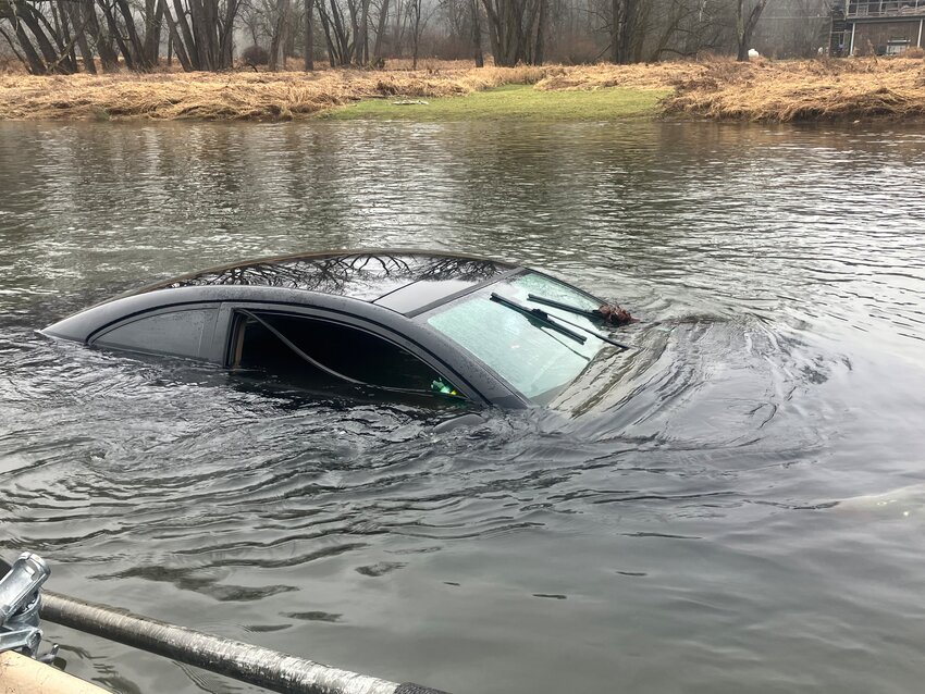 This small sedan was swept into the river at Callicoon last month.