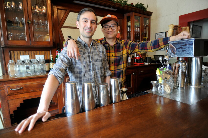 Hosts Andrew Pelkey and Meng Ai make a point of giving each guest a warm welcome to the North Branch Inn...