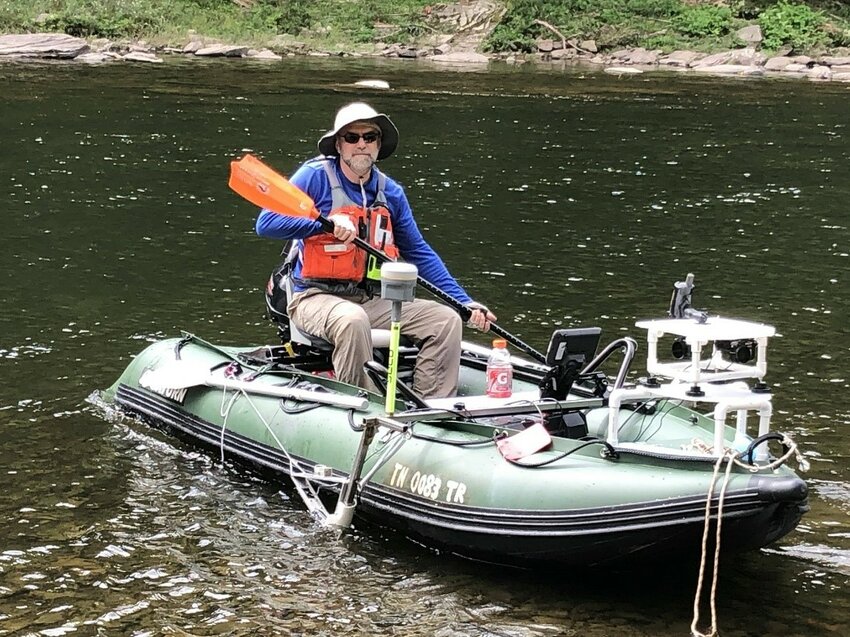 Jim Parham from Trutta Environmental Solutions used high-definition technology by boat and on foot for a bi-state project to survey 80 miles of the Upper Delaware River.