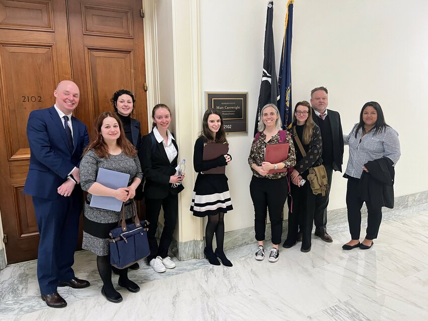 Members of the watershed coalition visit the D.C. office of U.S. Rep. Matt Cartwright (D-8).