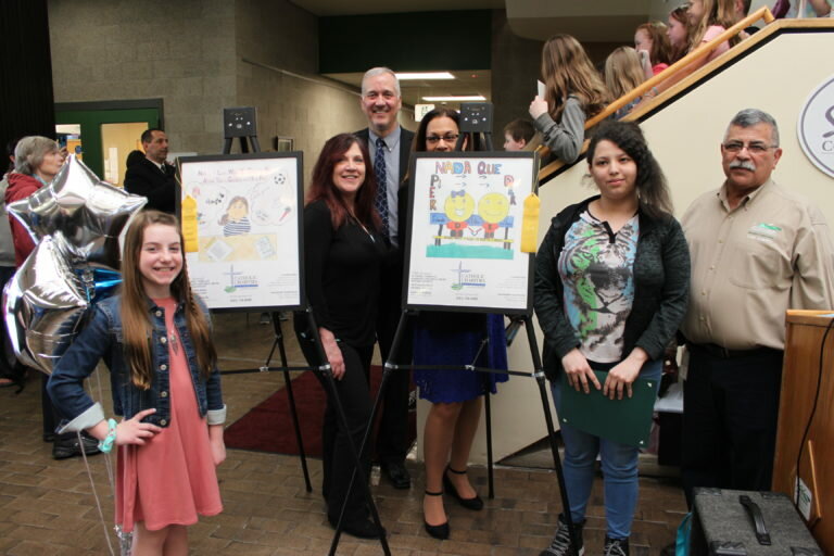 The winners of the poster contest back in 2019. On April 26 at 1 p.m., come see this year's winners receive their awards.