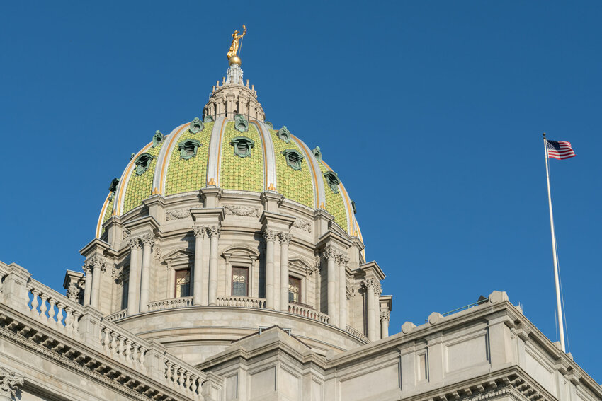 Dome of the Pennsylvania capitol building, Harrisburg.
