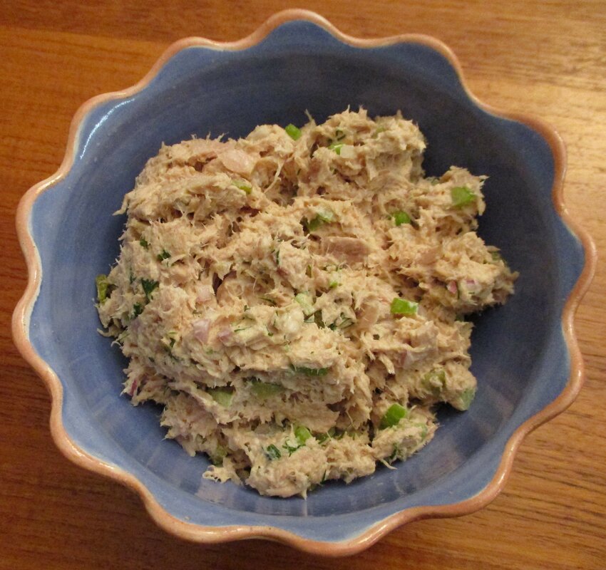 Tuna fish salad with character