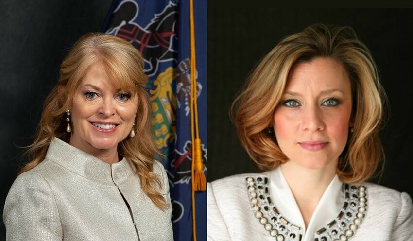 Treasurer candidates Stacy Garrity (Republican) and Erin McClelland (Democrat)