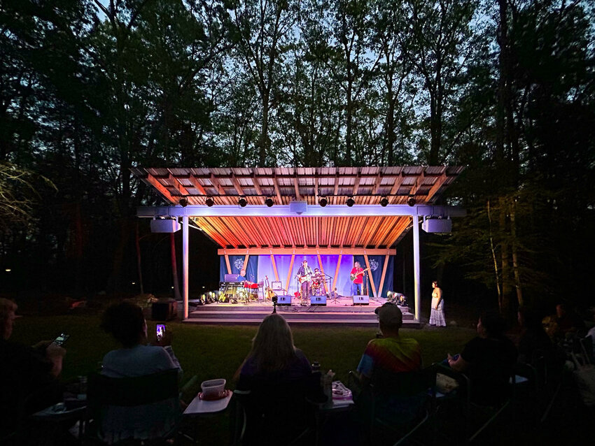 A concert in progress at Harmony in the Woods.
