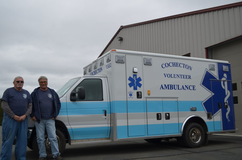 Captain Michael Bruce (left) of the Cochecton Volunteer Ambulance Corps with president Mike Attianese