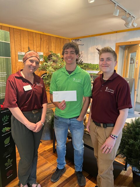 Lacawac Sanctuary received a grant to provide STEM programs to young women, students of color, those identifying as LGBTQ+ and those on the autism spectrum. Pictured are Natalie Wasilchak, left; Jacob Rohland; and Nichole Seul.